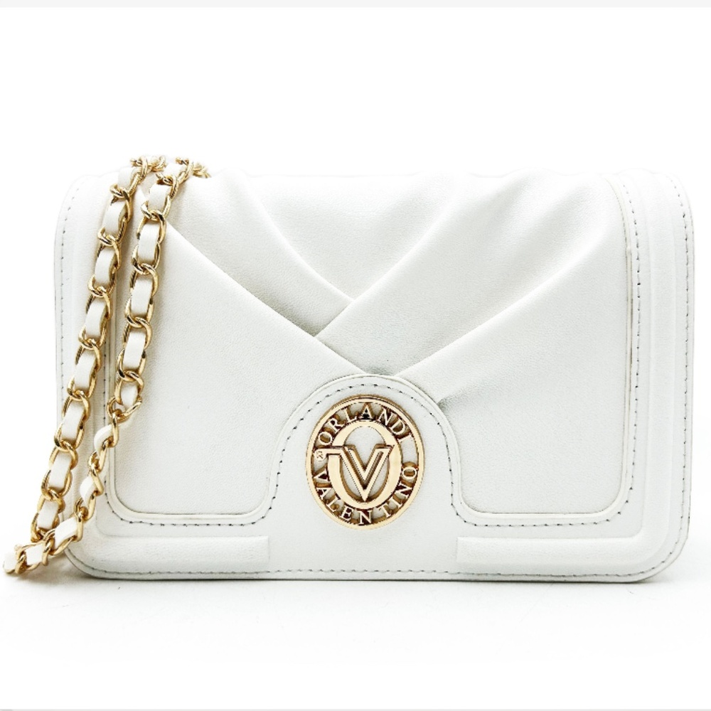 COPY - NWT White Valentino Orlandi Small Crossbody with Pleated Design and Thin…